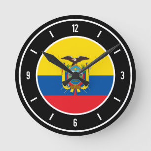 Ecuadors Flagga Elegant Rund Klocka