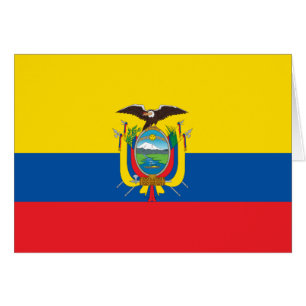 Ecuadors flagga hälsningskort