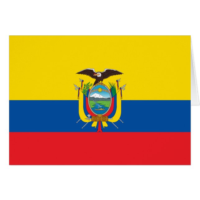 Ecuadors flagga hälsningskort (Framsidan Horizontal)