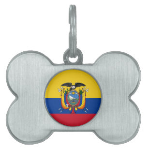 Ecuadors flagga ID-bricka husdjur