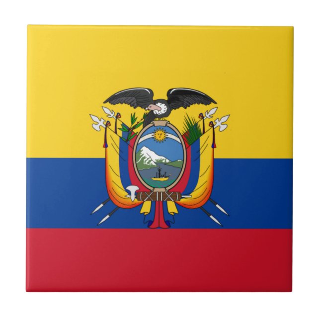 Ecuadors flagga kakelplatta (Framsidan)