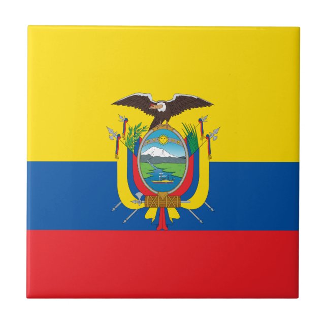 Ecuadors flagga kakelplatta (Framsidan)