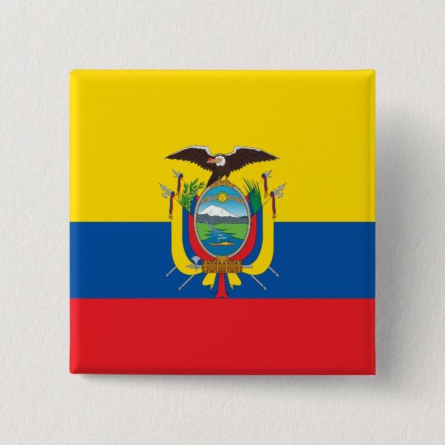 Ecuadors flagga knapp (Framsida)