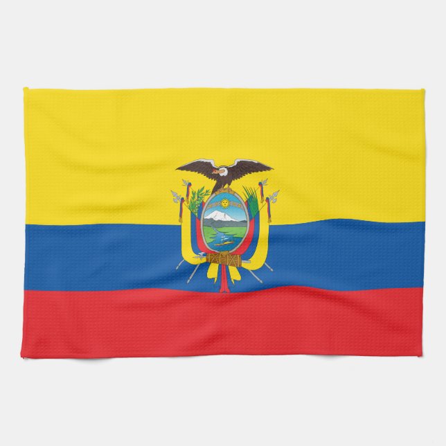 Ecuadors flagga kökshandduk (Horisontell)
