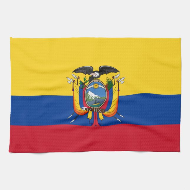 Ecuadors flagga kökshandduk (Horisontell)