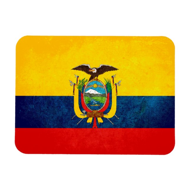 Ecuadors flagga magnet (Horisontell)