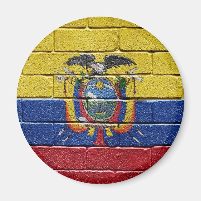 Ecuadors flagga magnet (Framsidan)