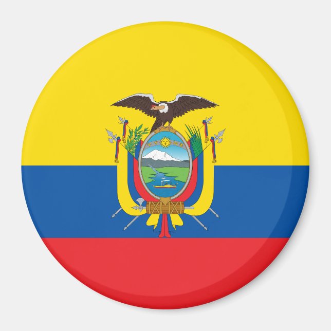 Ecuadors flagga magnet (Framsidan)