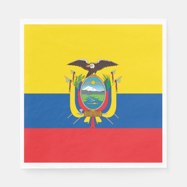 Ecuadors flagga pappersservett (Framsidan)