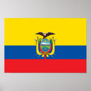 Ecuadors flagga poster