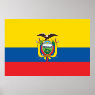 Ecuadors Flagga Poster