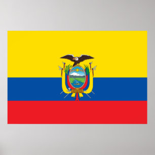 Ecuadors flagga poster