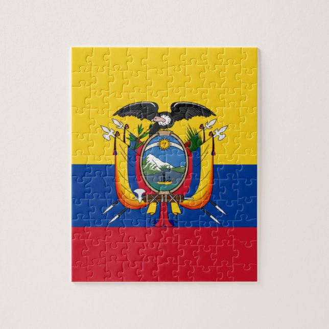 Ecuadors Flagga Pussel (Vertikal)