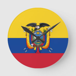 Ecuadors flagga rund klocka