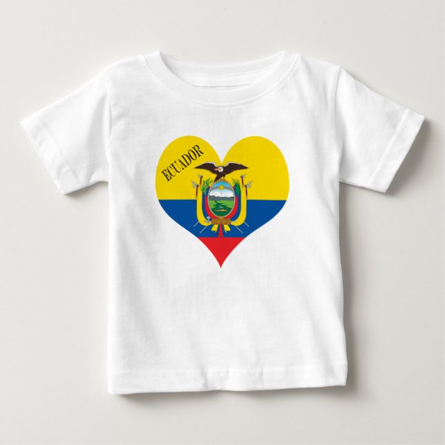 Ecuadors flagga t-shirt (Framsida)