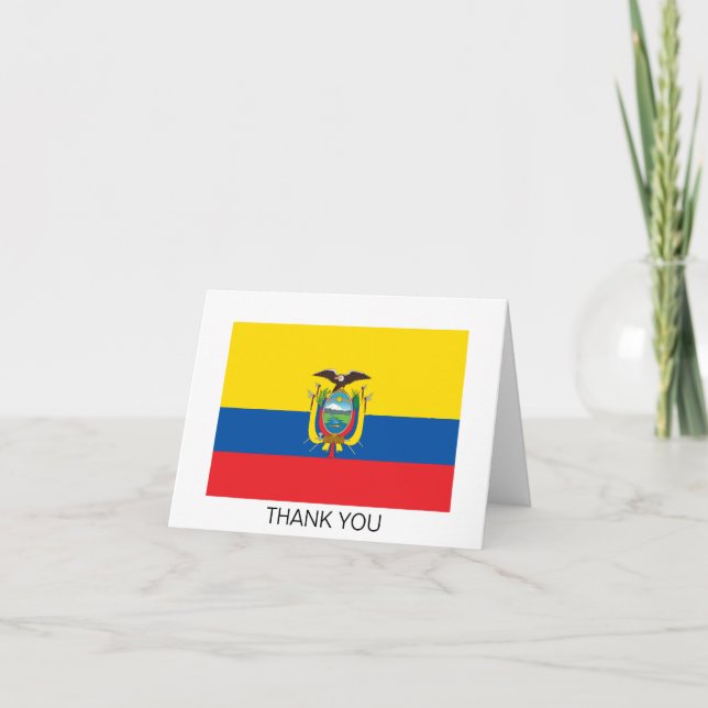 Ecuadors flagga tack kort (Framsida)