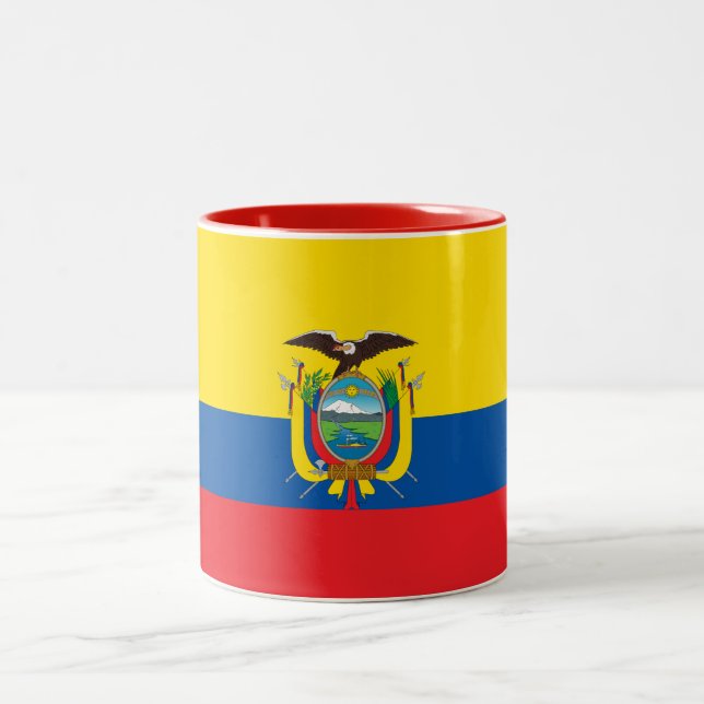 Ecuadors flagga Två-Tonad mugg (Center)