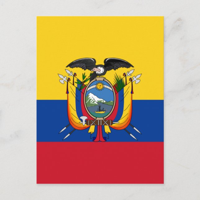 Ecuadors flagga vykort (Framsida)