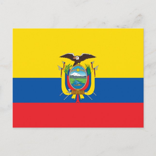 Ecuadors flagga vykort (Framsida)