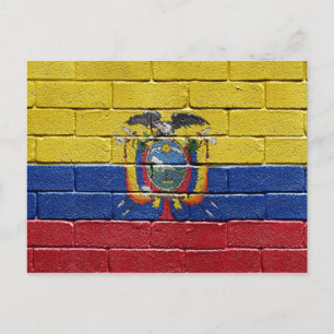 Ecuadors flagga vykort