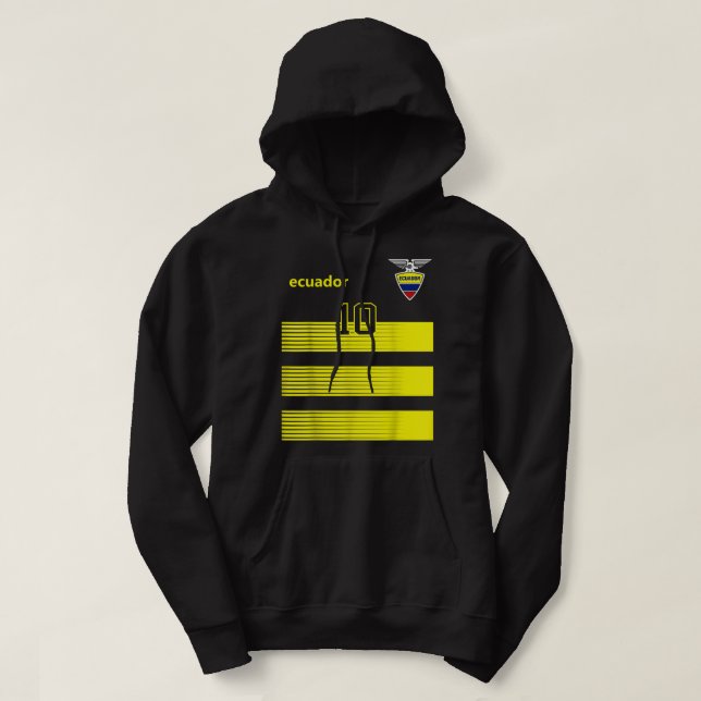 Ecuadors fotboll, ecuadoriansk fotboll, 10 jers hoodie (Design framsida)