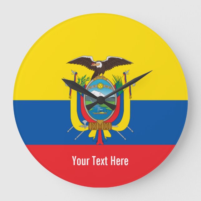 Ecuadors nationalflagga stor klocka (Framsida)