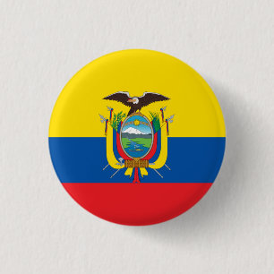 Ecuadors nationella flagga knapp