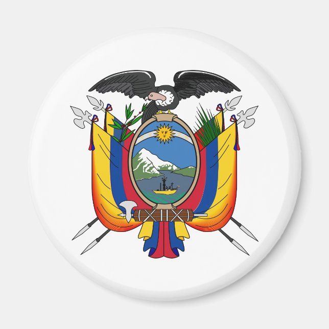 Ecuadors Officiell Jackar av Arm Heraldry Symbol Magnet (Framsidan)