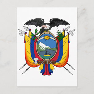 Ecuadors Officiell Jackar av Arm Heraldry Symbol Vykort