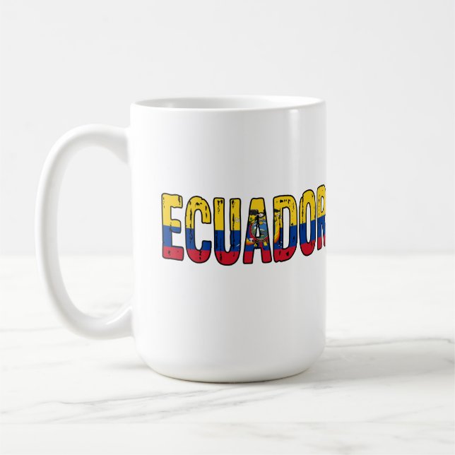 Ecuadors utformning kaffemugg (Vänster)