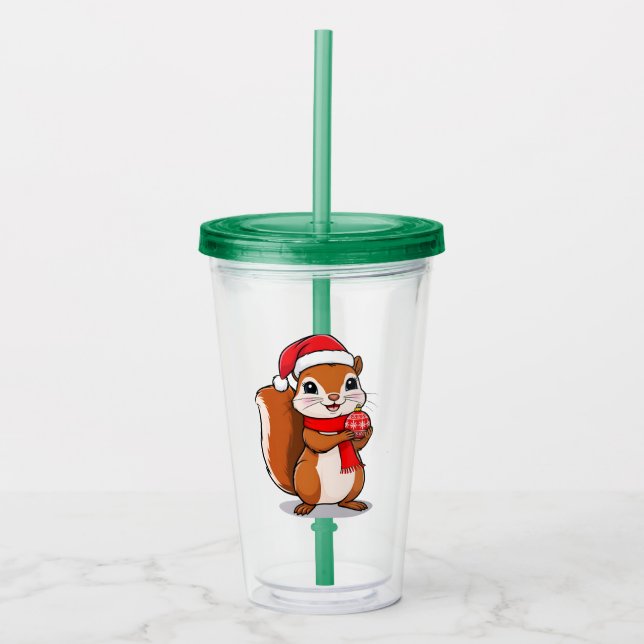 Écureuil de Noël Mignon Take Away Mugg (Framsida)