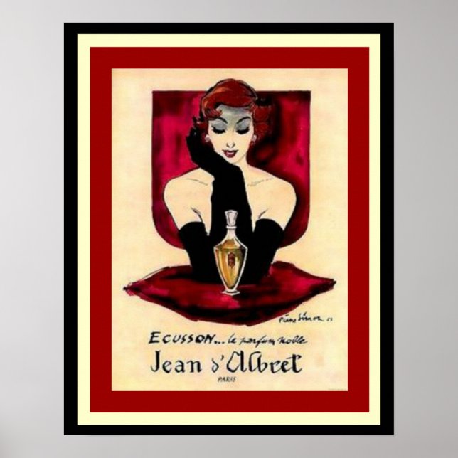 Ecusson Vintage Parfum Ad Poster (Framsidan)