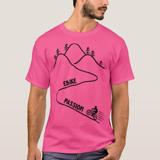 Ecycle Passion Mountains Electric Bicycle E-Bike C T Shirt (Framsida)