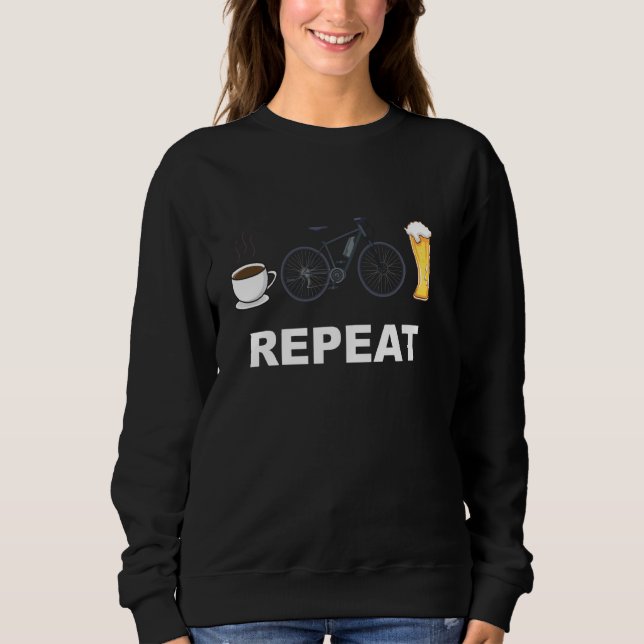 Ecykel Cycling Bicylce Coffee Ecykel Beer Repeat C T Shirt (Framsida)