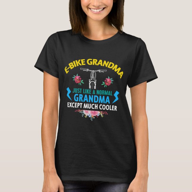 Ecykel Grandma Funny E-Bike T Shirt (Framsida)
