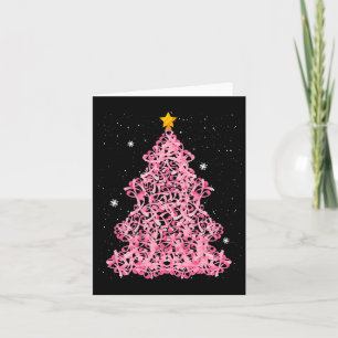Ed4d Rosa Ribbon Julgran God jul Breast Kort