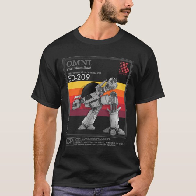 ED-209 Service and Repair Manual T-Shirt (Framsida)