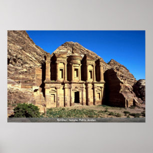 "Ed-Deu", tempel, Petra, Jordanien Poster