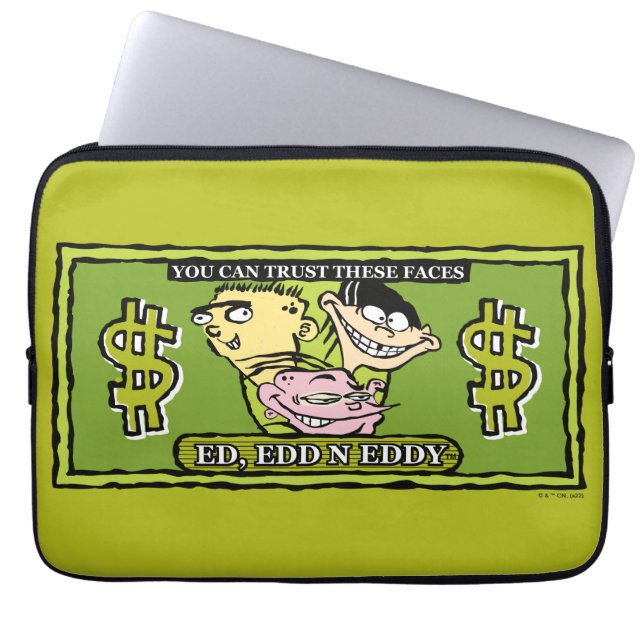 Ed, Edd, n Eddy Dollar Bill Laptop Fodral (Framsidan)