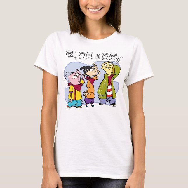 Ed, Edd, n Eddy Hand Signs T Shirt (Framsida)