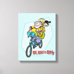Ed, Edd, n Eddy på en Bike Canvastryck