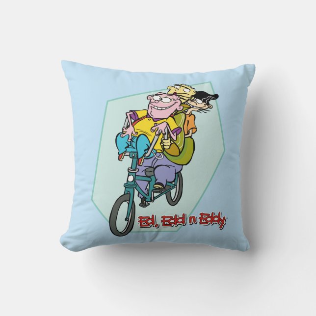 Ed, Edd, n Eddy på en Bike Kudde (Framsida)
