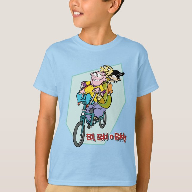 Ed, Edd, n Eddy på en Bike T Shirt (Framsida)