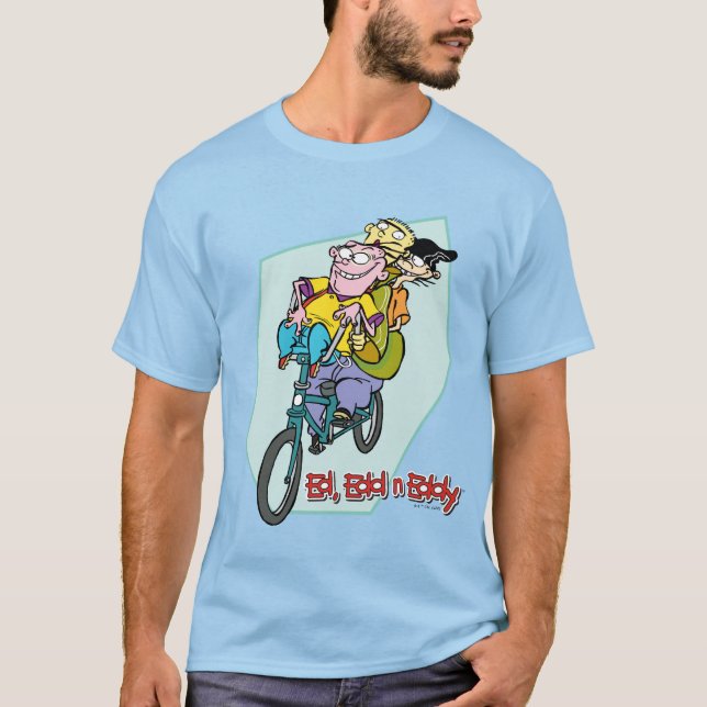 Ed, Edd, n Eddy på en Bike T Shirt (Framsida)