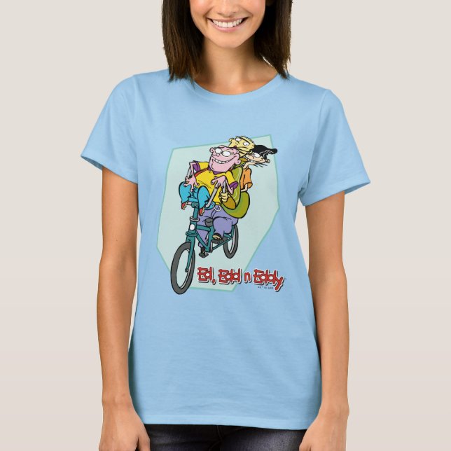 Ed, Edd, n Eddy på en Bike T Shirt (Framsida)
