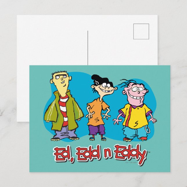 Ed, Edd, n Eddy Smiling Vykort (Fram/baksida)