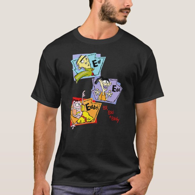 Ed Edd N Eddy Stacks Group Panels T Shirt (Framsida)