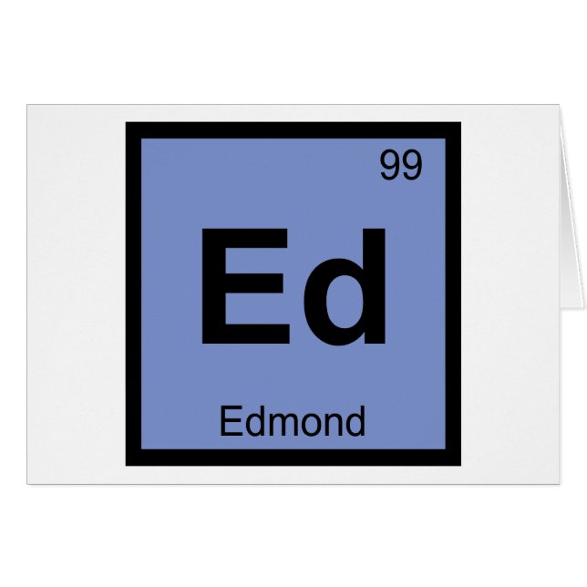 Ed - Edmond Oklahoma Chemistry Periodic Bord Hälsningskort (Framsidan Horizontal)