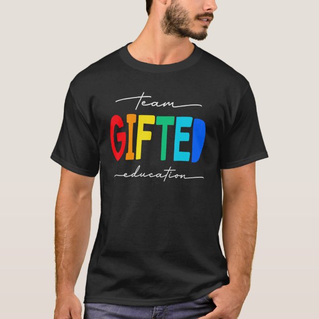 Ed Education Team Teacher Student School Speciell  T Shirt (Framsida)