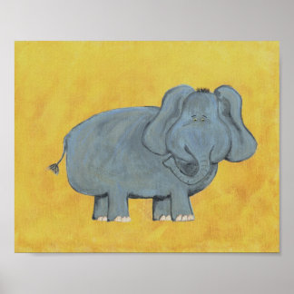 Ed Elephant Nursery Art - PRINT Poster